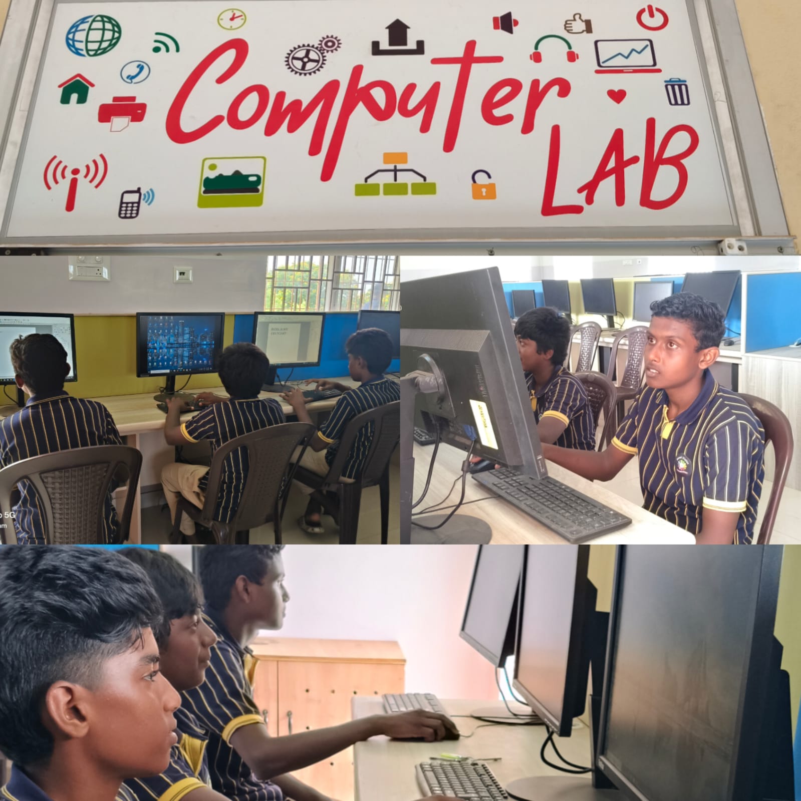 computer lab collage